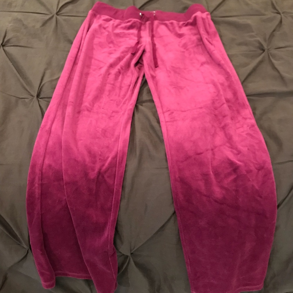 New York and Co. track suit. Plum. Size M fuzzy